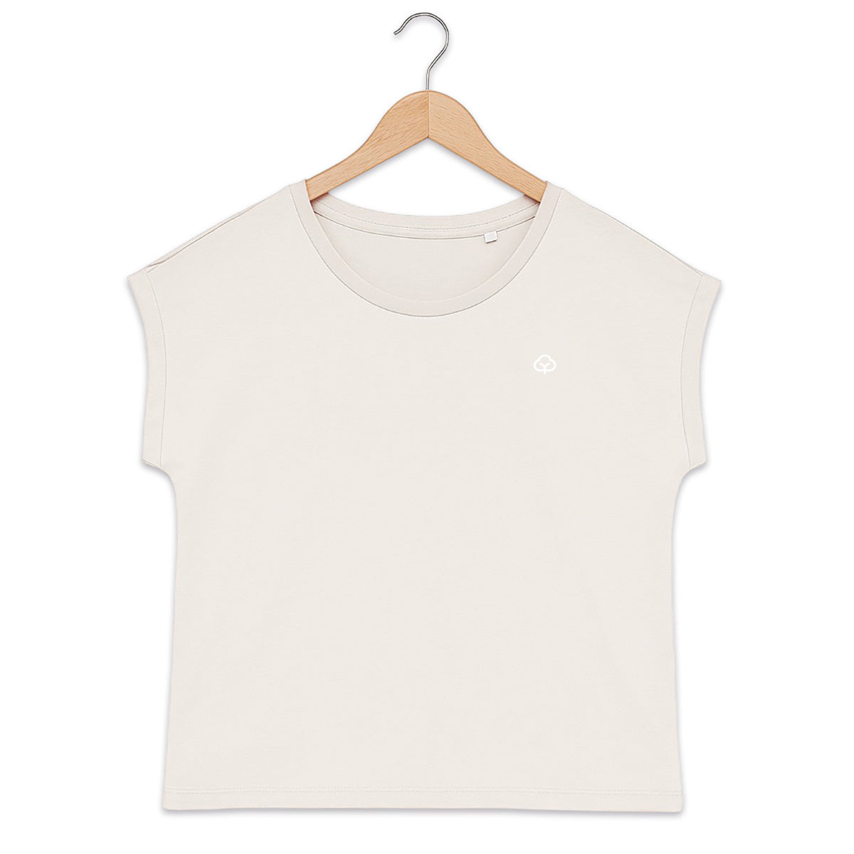 T-shirt femme biologique manches à revers