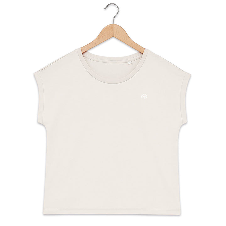 T-shirt femme biologique manches à revers