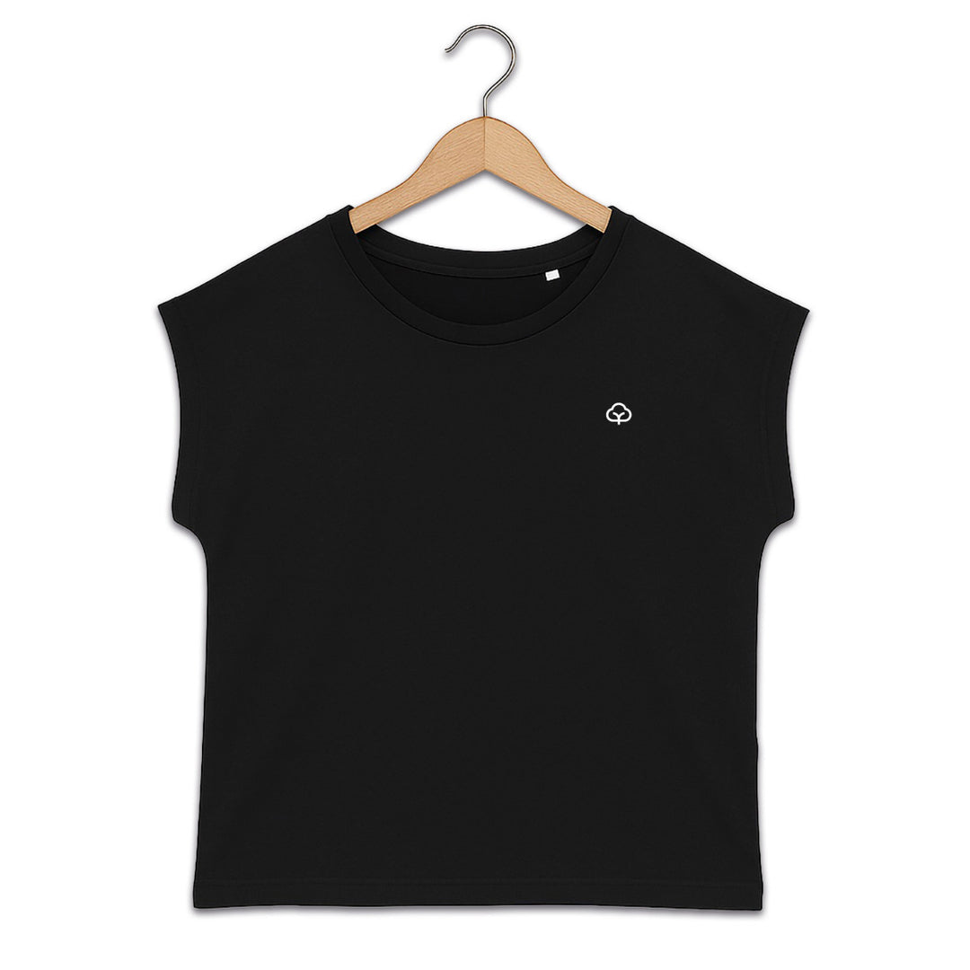 T-shirt femme biologique manches à revers