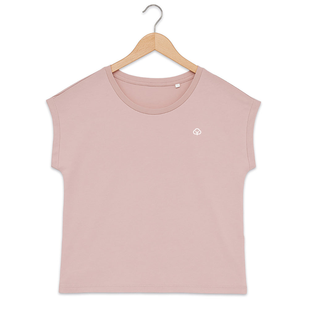 T-shirt femme biologique manches à revers