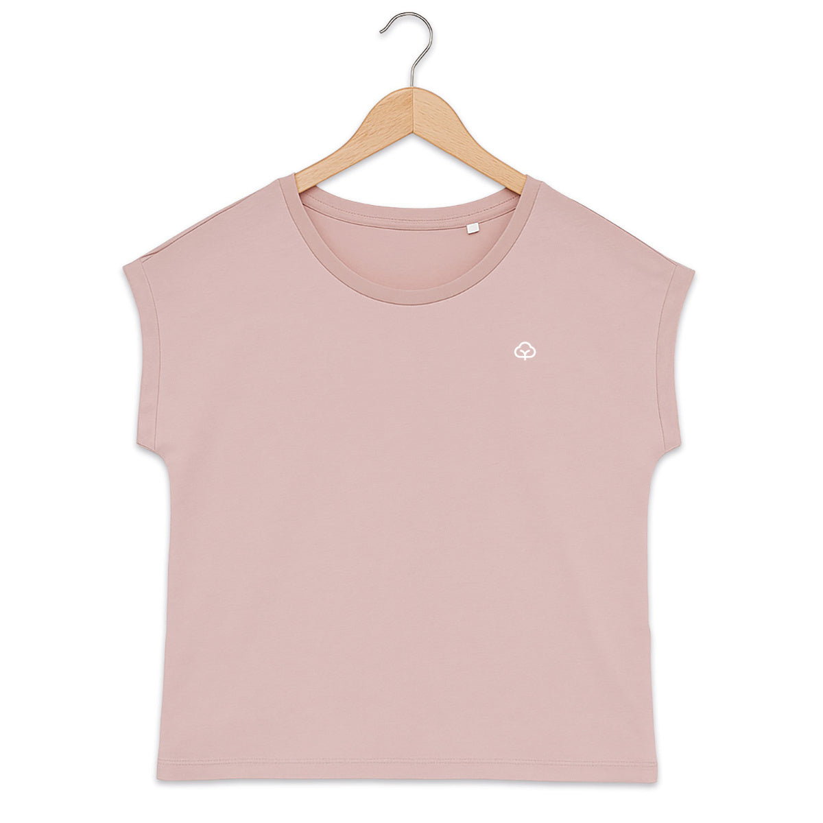 T-shirt femme biologique manches à revers